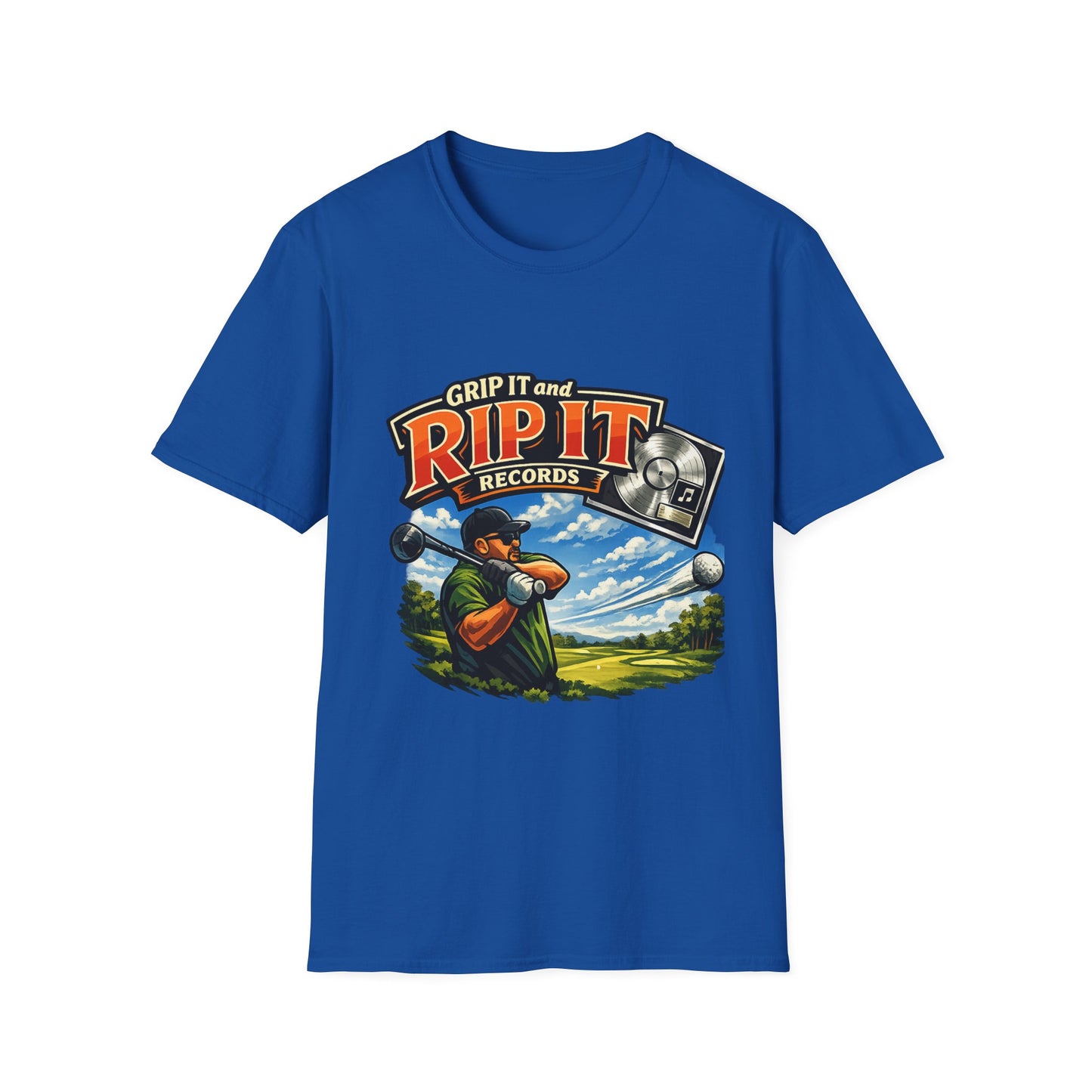 Grip It and Rip It Golf T-Shirt — Vintage Golf Cartoon Logo