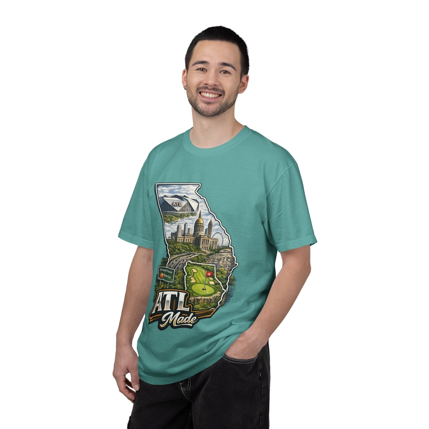 Atlanta Golf Map T-Shirt — ATL Made Vintage Cityscape Tee