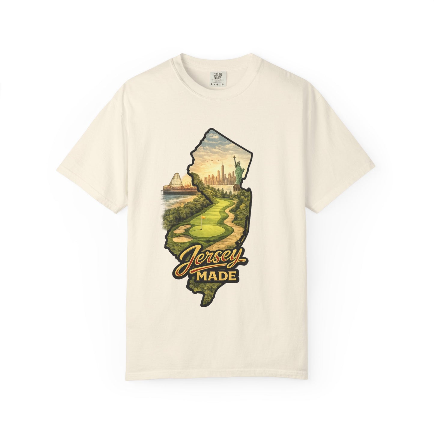 Jersey Made T-Shirt — New Jersey Scenic State Map Graphic Tee