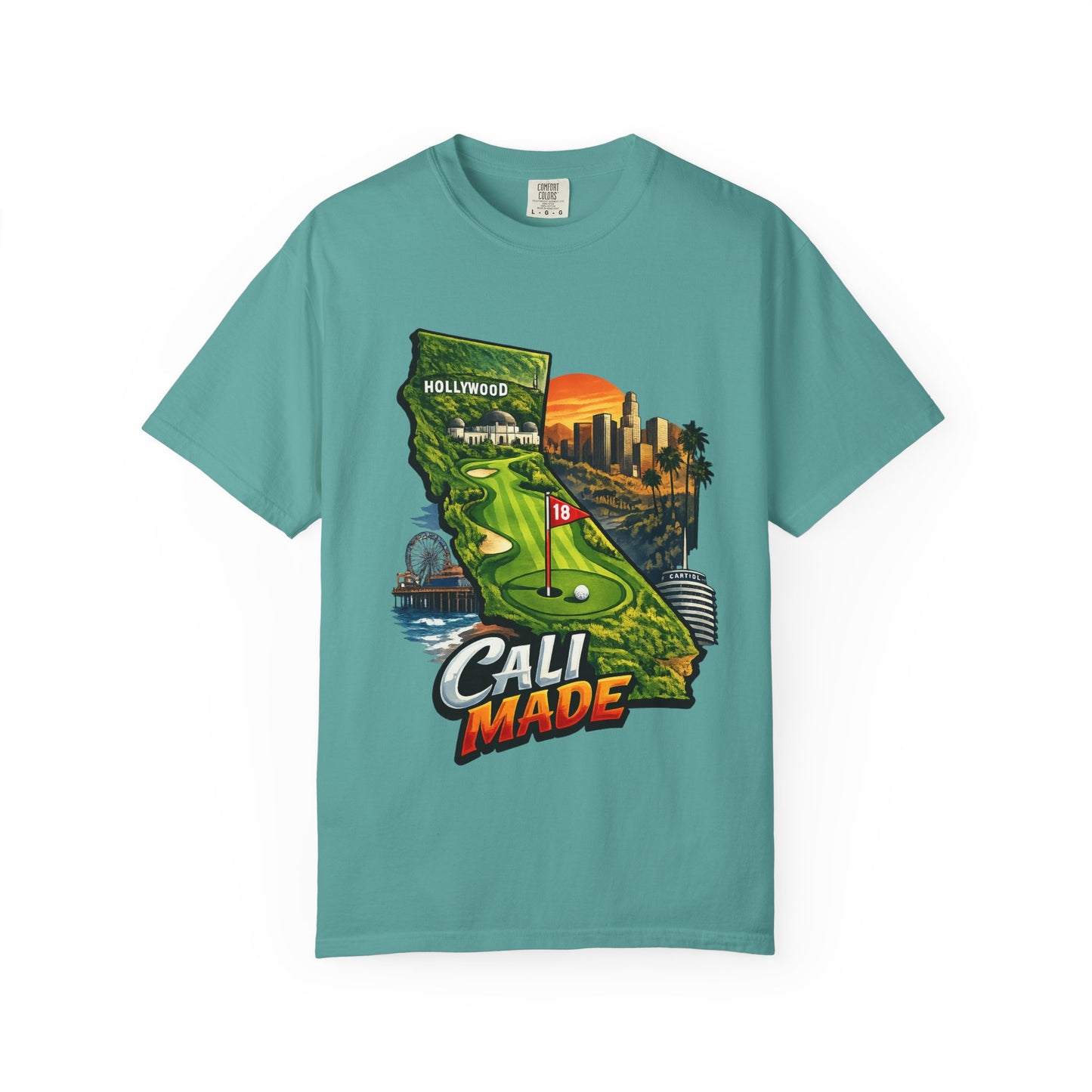 Cali Made T-Shirt — California Golf & Cityscape Tee