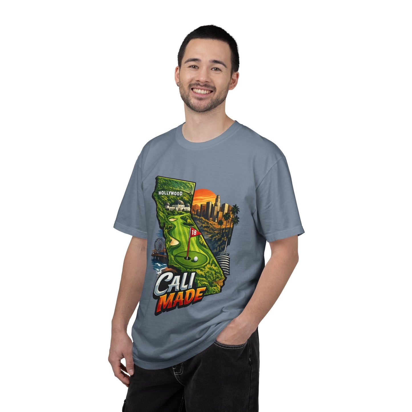 Cali Made T-Shirt — California Golf & Cityscape Tee