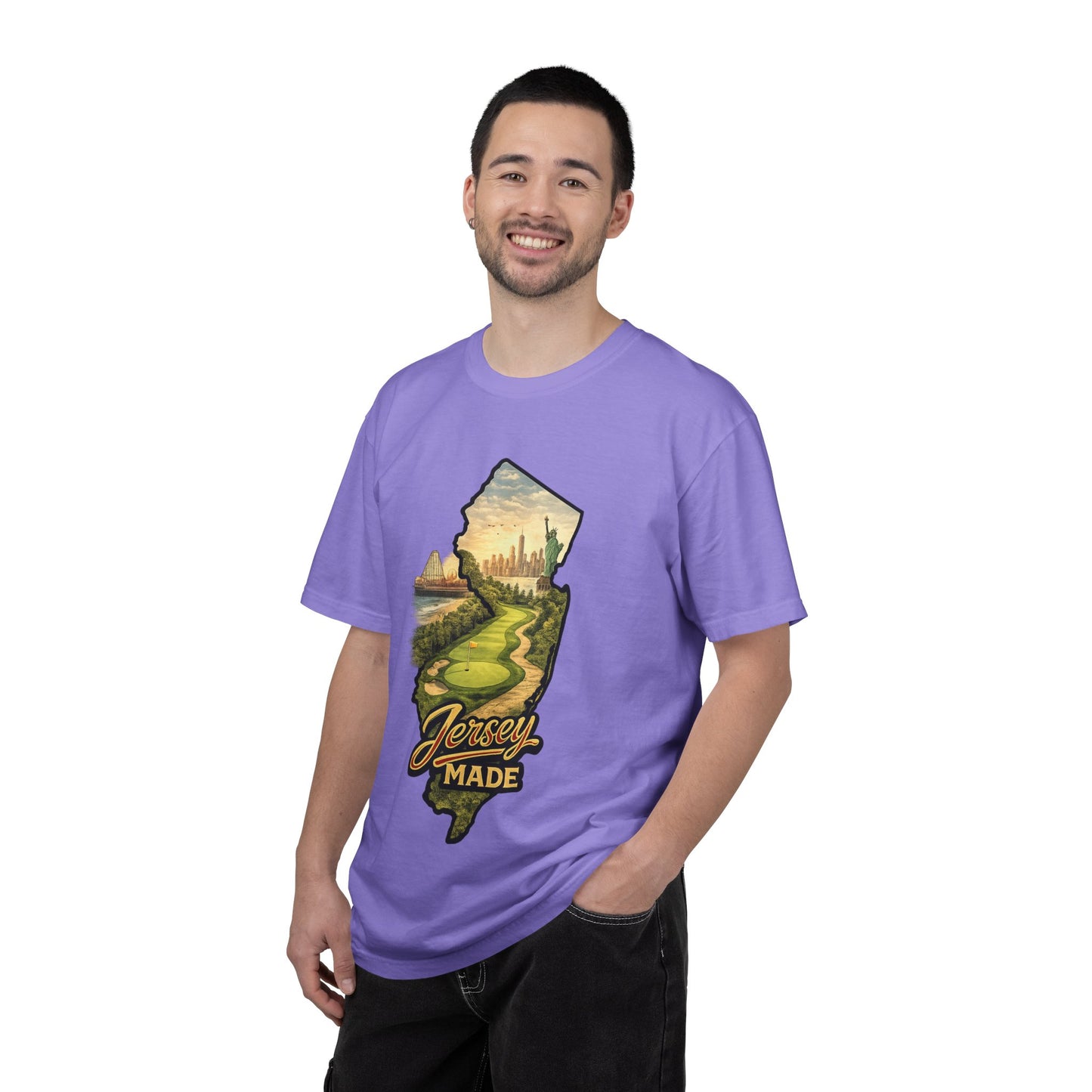 Jersey Made T-Shirt — New Jersey Scenic State Map Graphic Tee