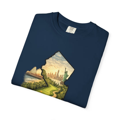 Jersey Made T-Shirt — New Jersey Scenic State Map Graphic Tee