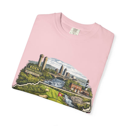 T-Shirt — 'Eden Made' Scenic Cityscape Tee (Vintage Travel/Local Pride)