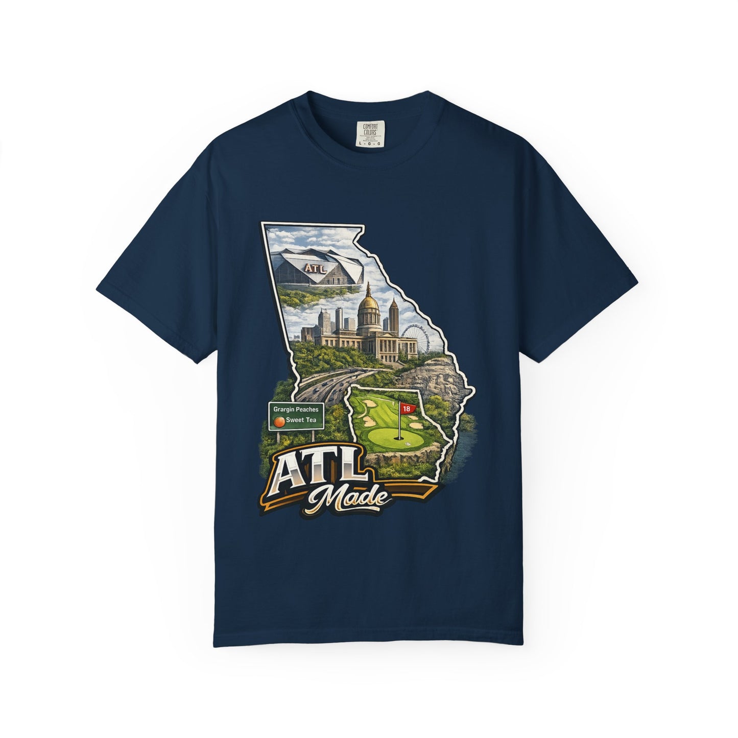 Atlanta Golf Map T-Shirt — ATL Made Vintage Cityscape Tee