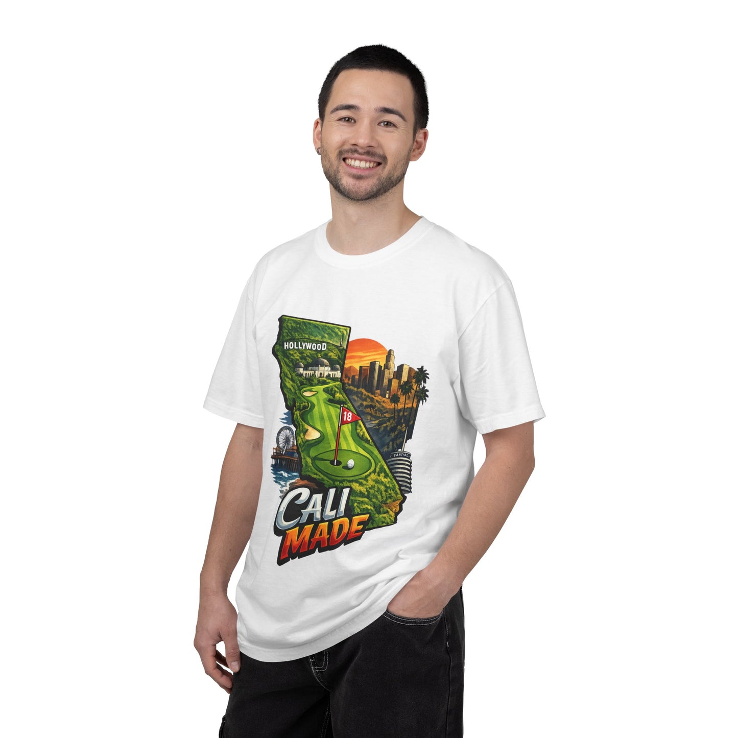 Cali Made T-Shirt — California Golf & Cityscape Tee