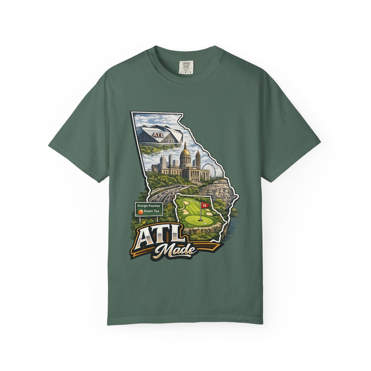 Atlanta Golf Map T-Shirt — ATL Made Vintage Cityscape Tee