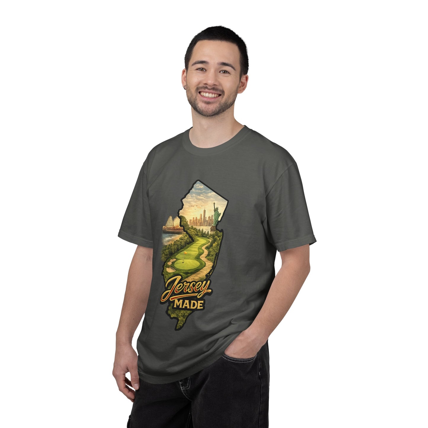 Jersey Made T-Shirt — New Jersey Scenic State Map Graphic Tee