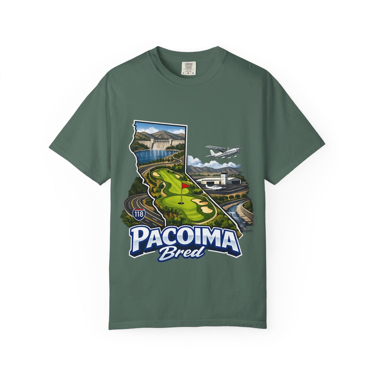 Pacoima Bred Graphic T-Shirt — Vintage Los Angeles Golf & Aviation Design
