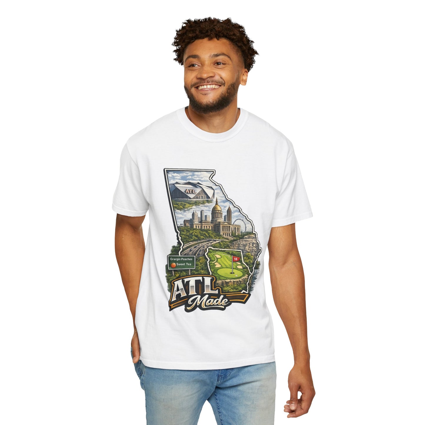 Atlanta Golf Map T-Shirt — ATL Made Vintage Cityscape Tee