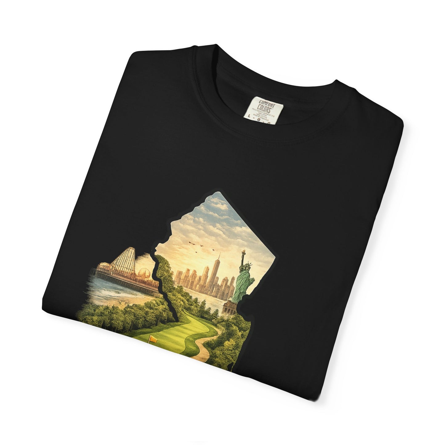 Jersey Made T-Shirt — New Jersey Scenic State Map Graphic Tee