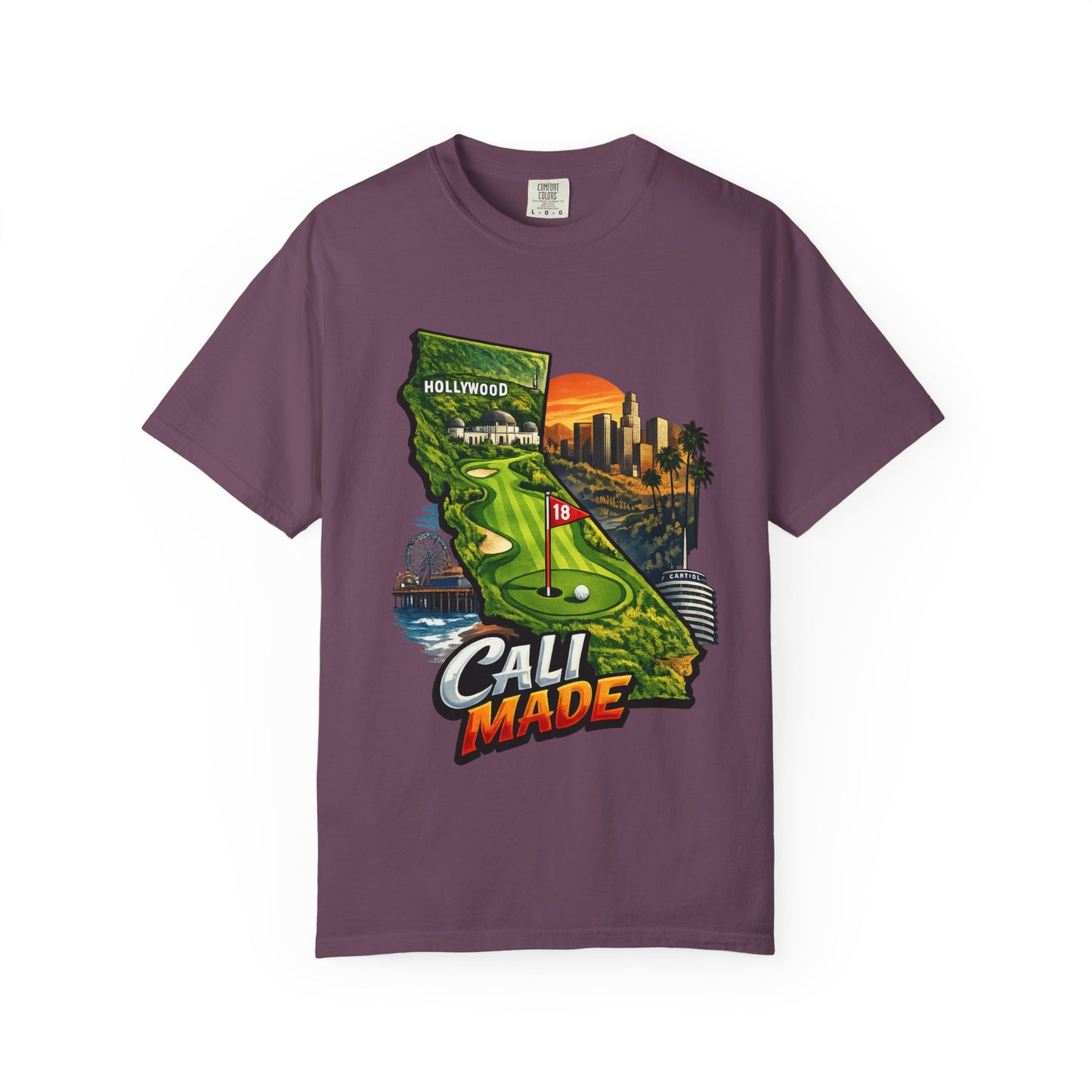 Cali Made T-Shirt — California Golf & Cityscape Tee