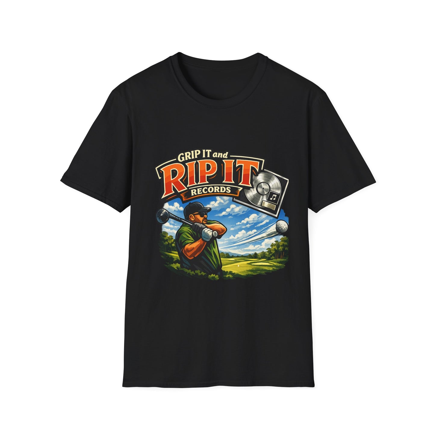 Grip It and Rip It Golf T-Shirt — Vintage Golf Cartoon Logo