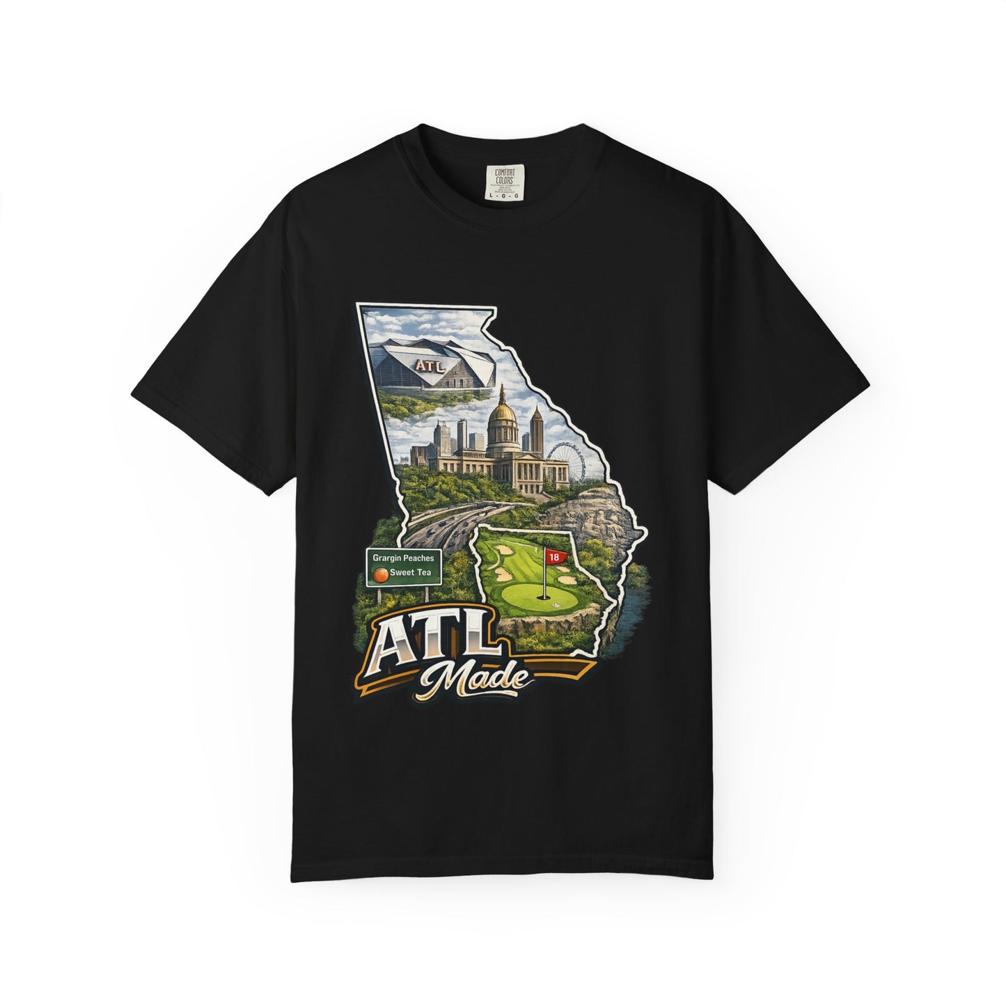 Atlanta Golf Map T-Shirt — ATL Made Vintage Cityscape Tee
