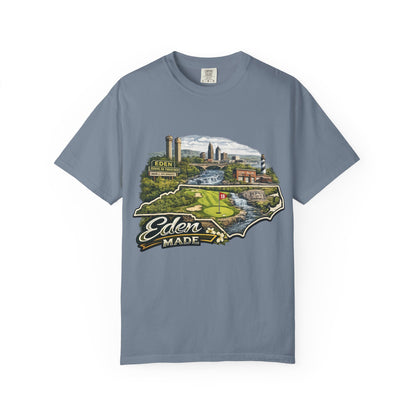T-Shirt — 'Eden Made' Scenic Cityscape Tee (Vintage Travel/Local Pride)