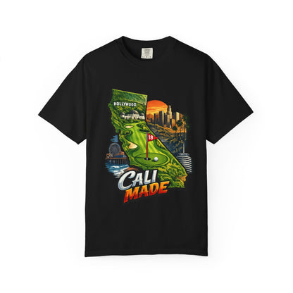 Cali Made T-Shirt — California Golf & Cityscape Tee