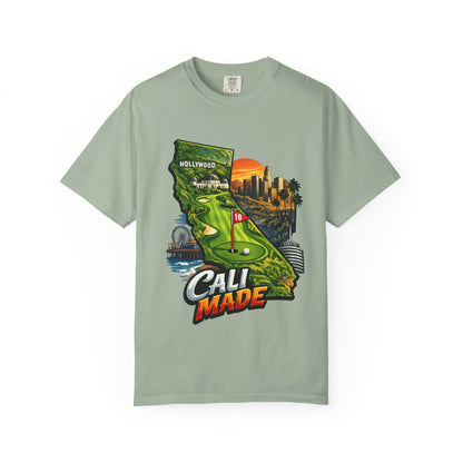 Cali Made T-Shirt — California Golf & Cityscape Tee